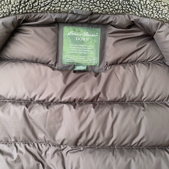 Vintage Eddie Bauer brown vest with a fuzzy collar - Picture 3 of 5